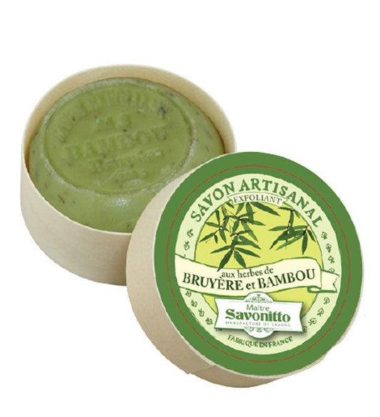 Savon Boite Bois 100g BAMBOU Exfoliant - La boutique de Béa