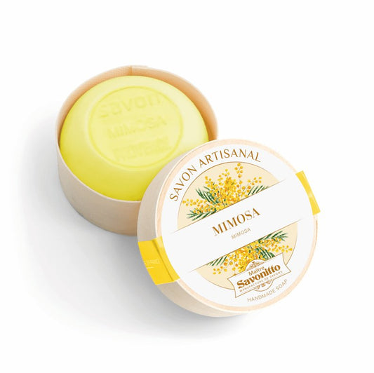 Savon Boite Bois 100g MIMOSA - La boutique de Béa