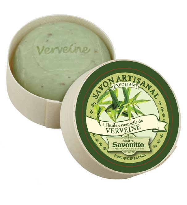 Savon Boite Bois 100g VERVEINE Exfoliant - La boutique de Béa