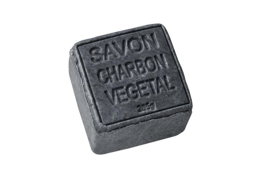 Savon Cube 260g Charbon Végétal à l'Huile de Pépins de Raisin - La boutique de Béa